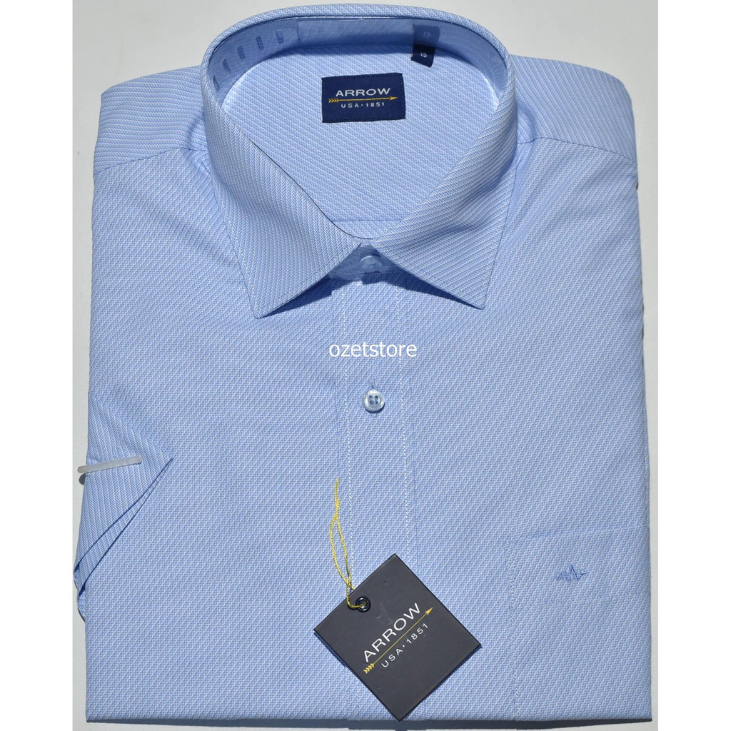 Kemeja Pria Formal Lengan Pendek ARROW Biru Reguler KAR26 ORIGINAL