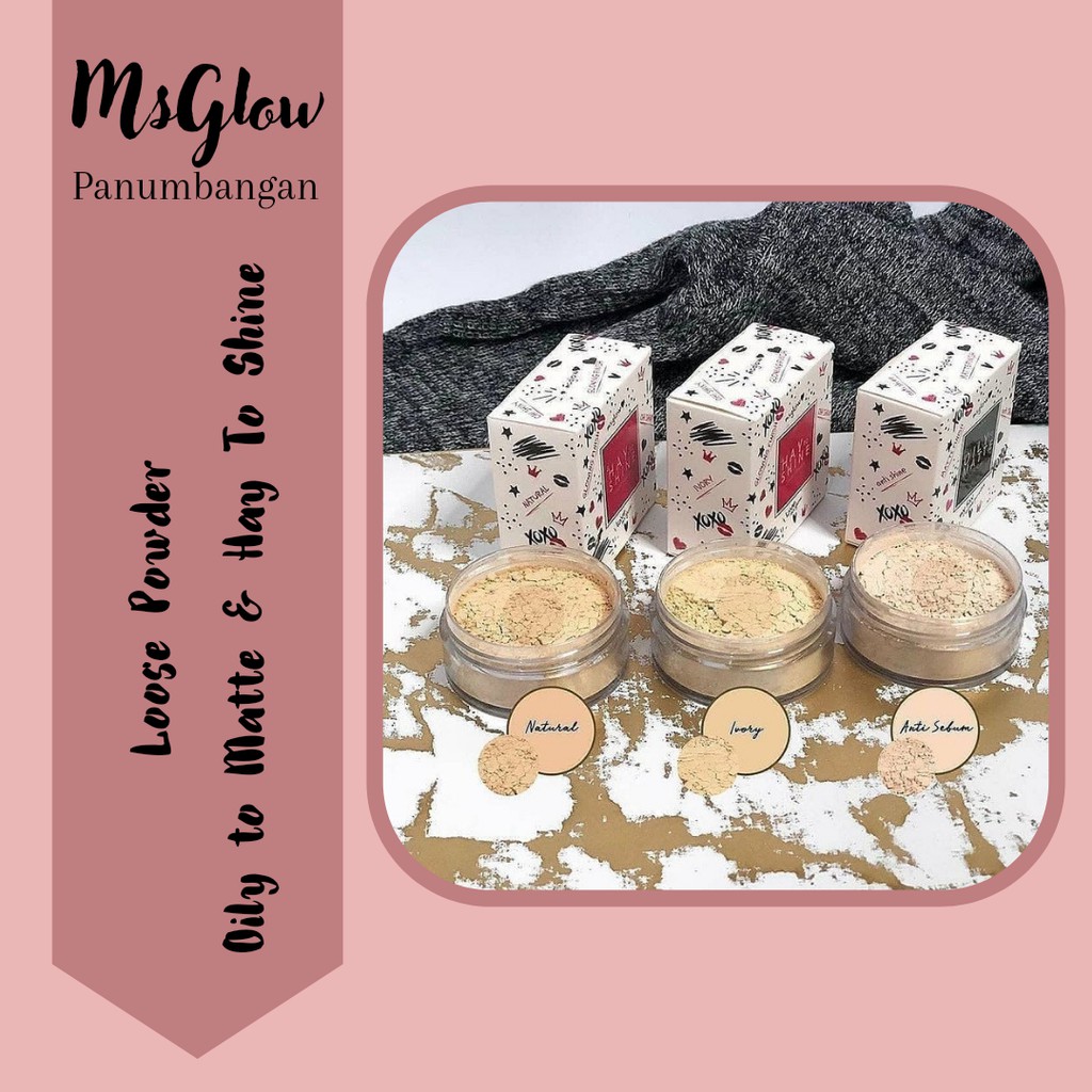 Ms Glow Bedak Tabur | Hay to Shine Ms Glow | Oily to Matte
