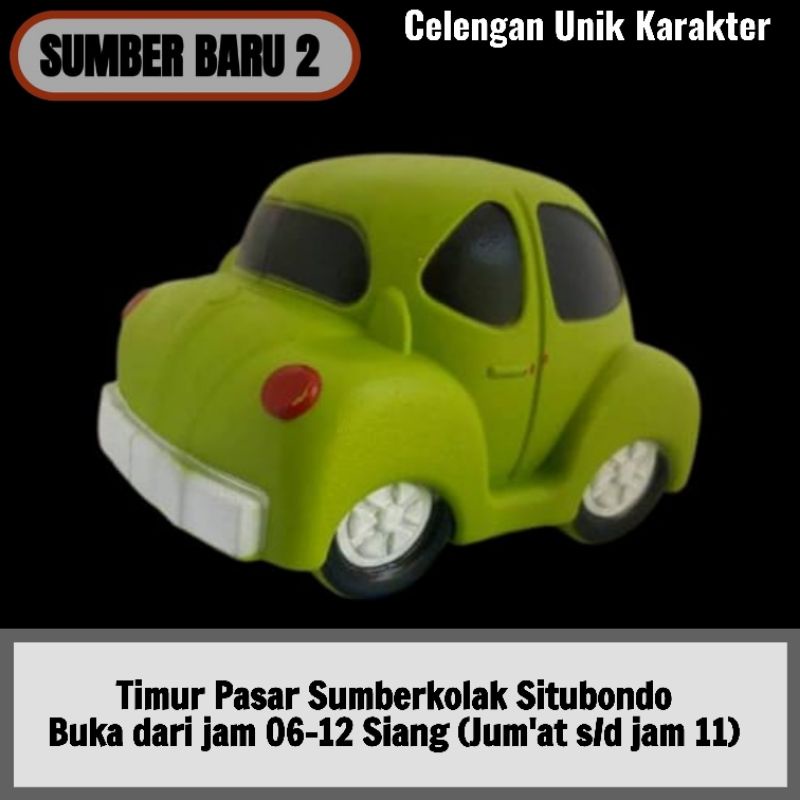 Celengan Plastik Unik Karakter-Mobil VW