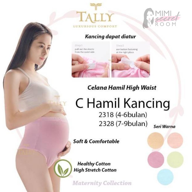 ❤ MIMI ❤Celana Dalam / Underwear Hamil Tally 2318 (Ukuran 4-6 Bulan, Bisa Atur Pinggang)