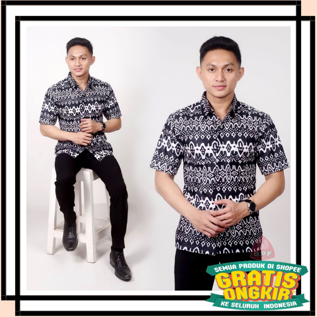 BAJU BATIK MODERN SOLO AIR KOMBINASI INDONESIA MALANG / Batik pria semut