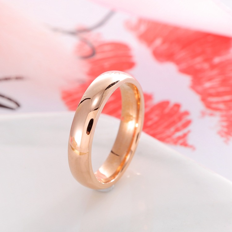 Cincin Mawar emas Asli Kadar 375 Hypoallergenic Tidak Pudar  Hadiah Hari Valentine R-22025#