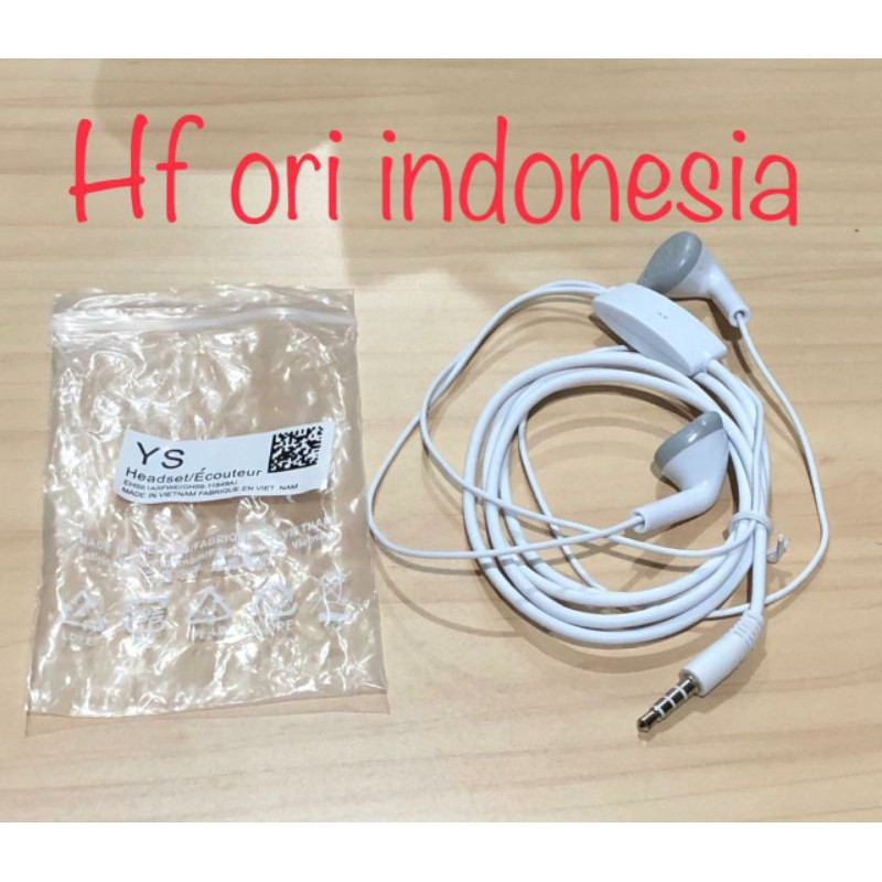 Headset Original Samsung /Handsfree J1Ace Made in Indonesia + Mic