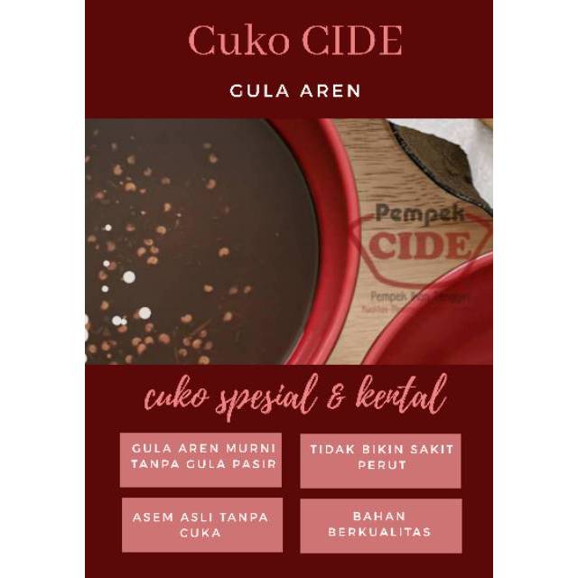 

Cuko Pempek Cide kental tanpa cuka dan gula pasir