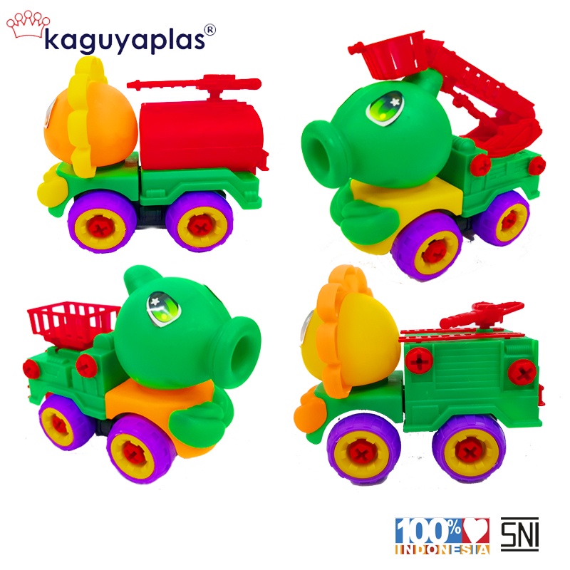 Mainan Truck DIY 4pcs/ Mainan Mekanik Cilik DIY 81