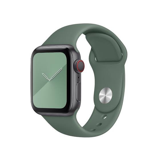 Tali Jam iwatch Apple Watch Sport Silicone Strap Rubber Band 38mm 40mm - Pine Green