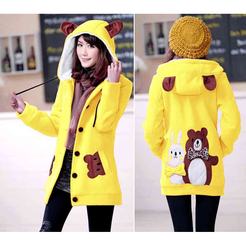 [Jaket Funny Kuning LO] jaket wanita babytery kuning