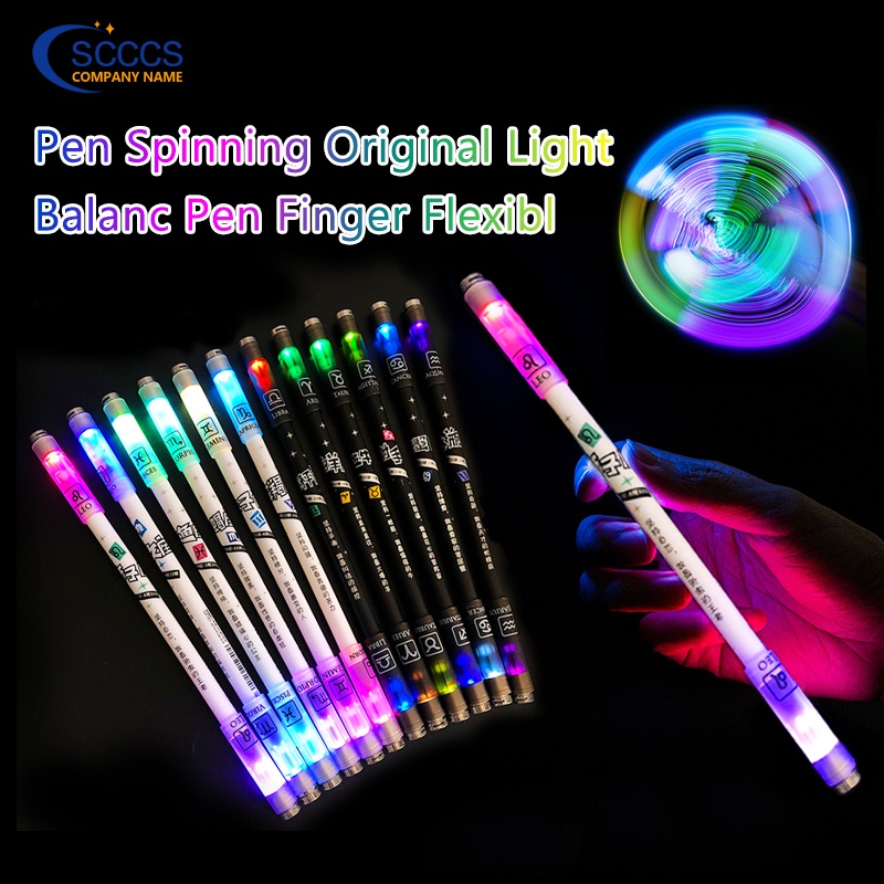 Pen Spinning LED Original Anime Spinning Pen Light Balance Pen Oily Pen Fingers Flexible