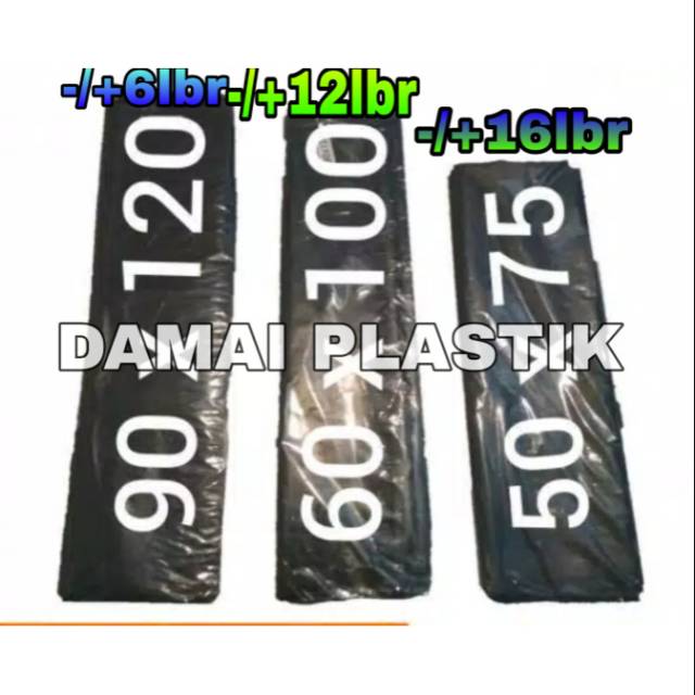 Plastik Sampah Ukuran 50x75 60x100 90x120 50x70 40X50 60X80 100X120 80X100