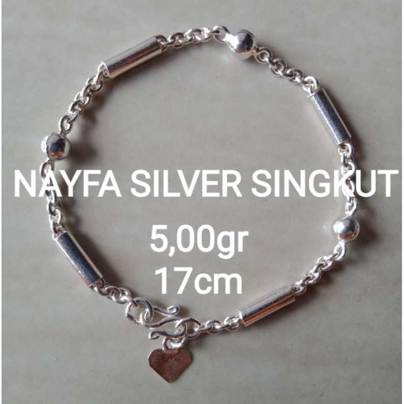 Gelang Tangan Perak Singkut Asli 100% Silver Perak Murni