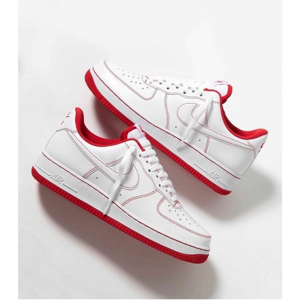 Nike air force 1 list hitam dan merah import quality