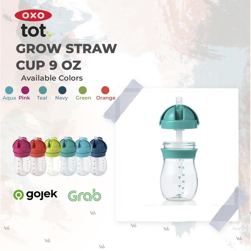 OXO Tot Grow Straw Cup 9oz botol minum bayi straw cup bottle oxo