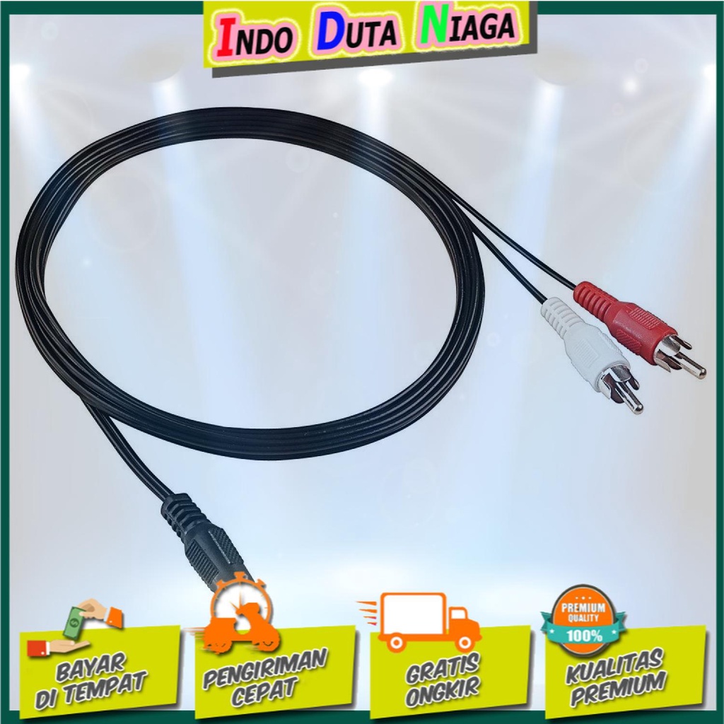 IDN TECH - HiFi Jack 3.5mm Stereo to RCA Male Audio Cable 1m - S-PC-095521