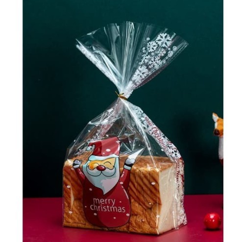 

Plastik roti TAWAR SANTA CLAUSE bread packing bungkus kemasan Natal Christmas