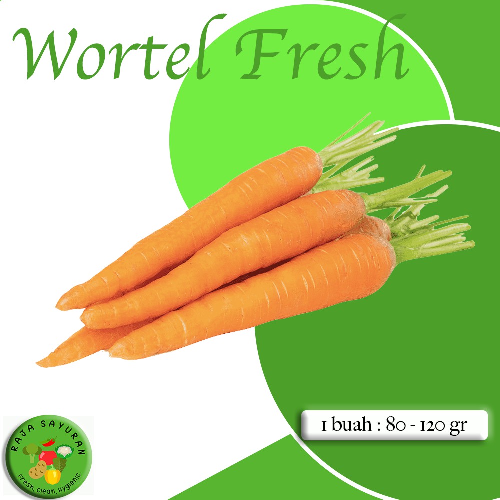 

SAYURAN SEGAR WORTEL LOKAL FRESH / WORTEL LOKAL (HARGA PER PCS) - RAJA SAYURAN