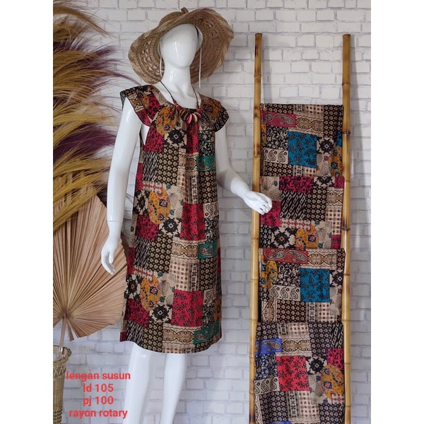 dress susun/dress lengan susun/daster susun sritex/daster lengan susun