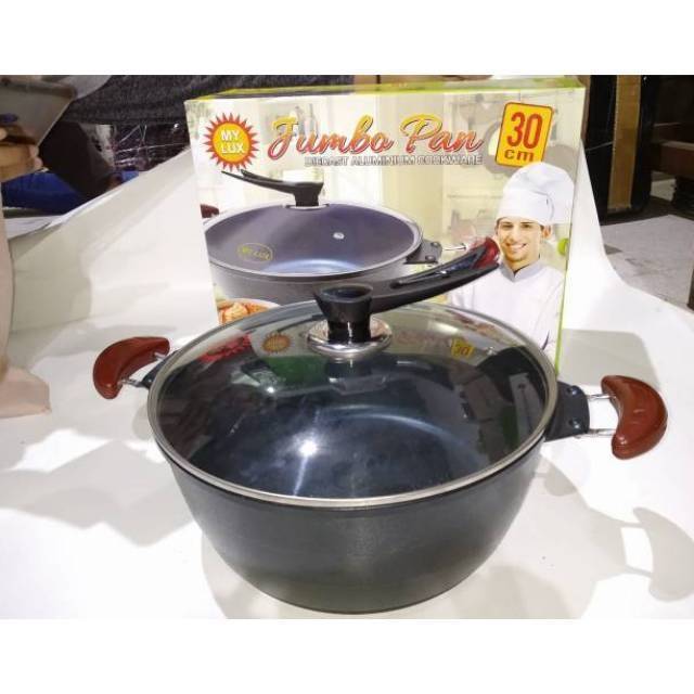 WOK Pan MY LUX Wok serbaguna anti lengket uk 30 jumbo pan bahan sangat tebal