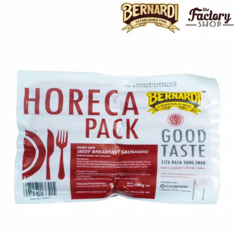 

Horeca Pack Benardi Sosis Sapi 500gr