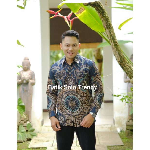 TRENDY 241 KEMEJA BATIK LENGAN PANJANG KAIN HALUS MURAH