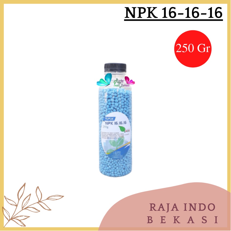 Pupuk NPK Mutiara / Prima 161616 Botol 250 Gr Nutrisi Pertumbuhan Benih Tanaman Sayuran Bibit &amp; Buah