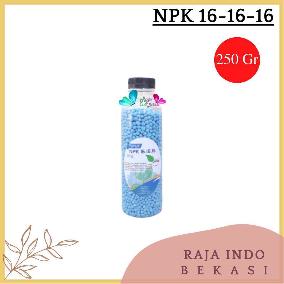 Pupuk NPK Mutiara / Prima 161616 Botol 250 Gram Nutrisi Pertumbuhan Benih Tanaman Sayuran Bibit Buah