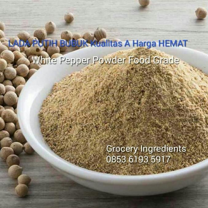 

White Pepper Powder Food Grade 1Kg / Lada Bubuk Kualitas A Hargahemat