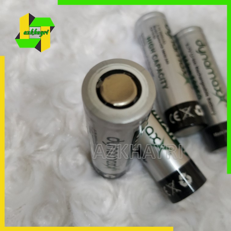 Baterai Cas Charge 18650 3.7V Dynamax Flat Top - Rechargeable Battery