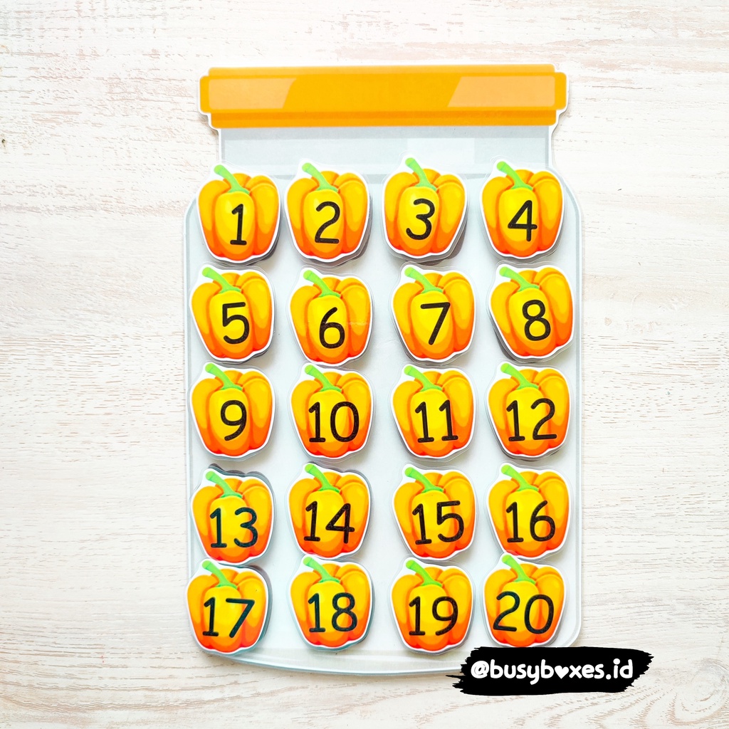 [busyboxes.id] Busy Page busypage mainan edukasi preschool mengenal angka paud 1 hingga 20 mainan montessori