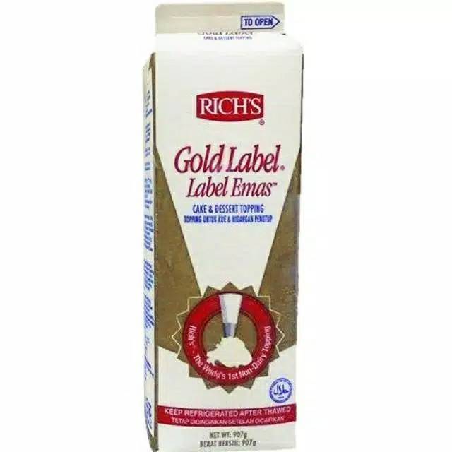 

RICH GOLD LABEL WHIPPING CREAM 907gr