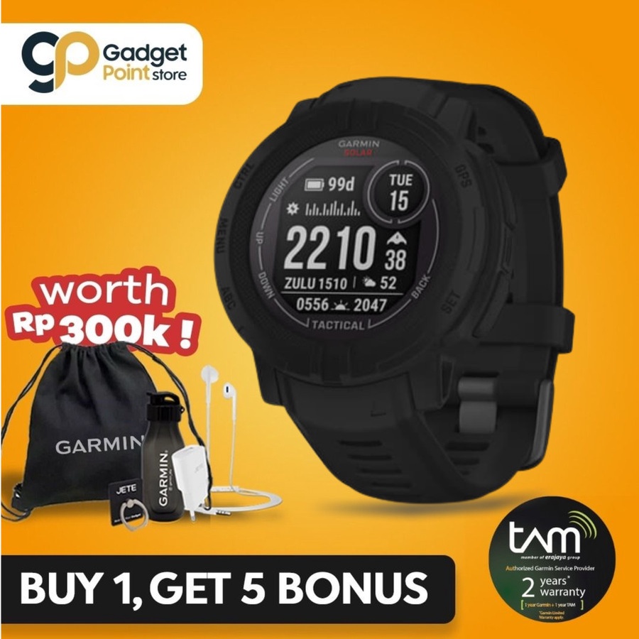 Sport Watch | Smart Watch Garmin Instinct 2 Solar Tactical Edition Black 45mm Garansi Resmi TAM 2 tahun