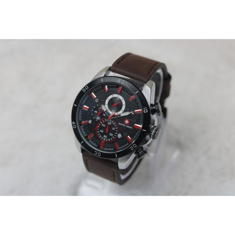 [CHRONO AKTIF] 4 Variasi Jam Tangan Pria Swiss Chrono Aktif Kulit