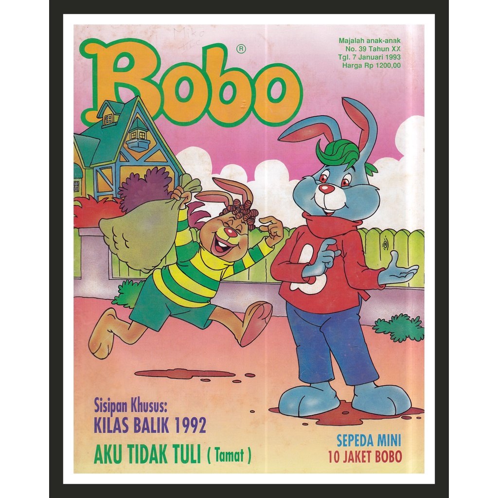 MAJALAH BOBO NO. 39 TAHUN XX, TANGGAL 7 JANUARI 1993