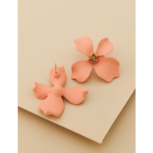 LRC ANting Tusuk Fashion Pink Alloy Painted Flower V47863