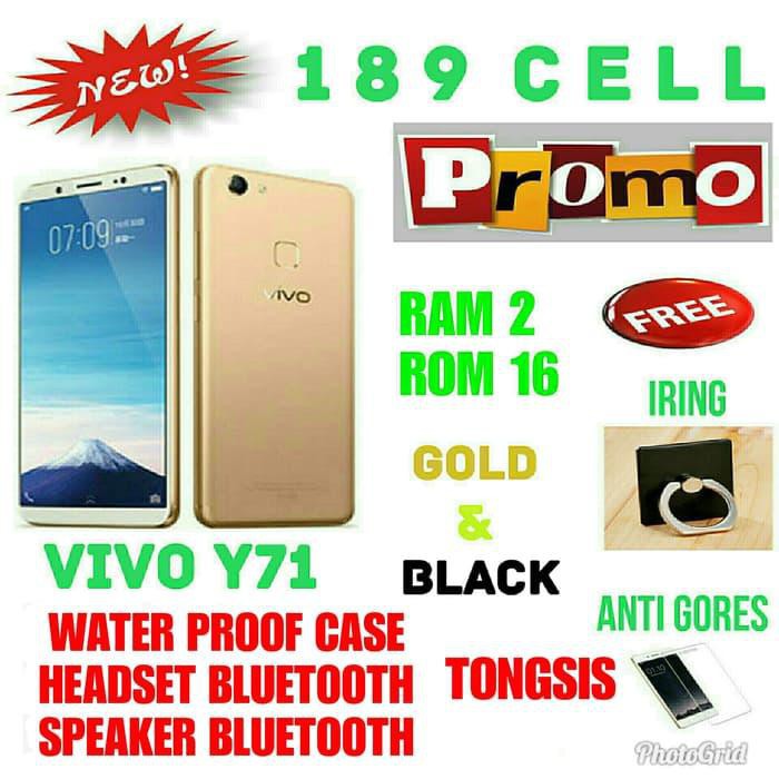 [33] VIVO Y71 RAM 2/16 GARANSI RESMI VIVO INDONESIA - Hitam Handphone / Phone / HP