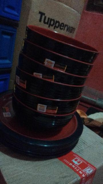 Golden Dragon Melamine Red/black Piring Datar Bulat [9 Inch/ 23 Cm]