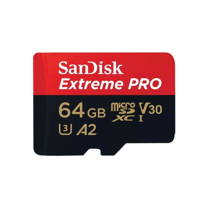 SanDisk Extreme Pro MicroSD 64GB A2 V30 U3 4K - 200MB/s