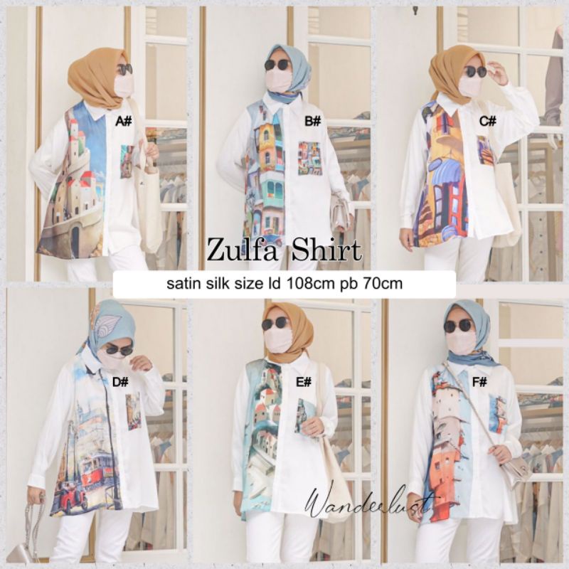 Atasan Wanita ZULFA Shirt /Bahan satin silk