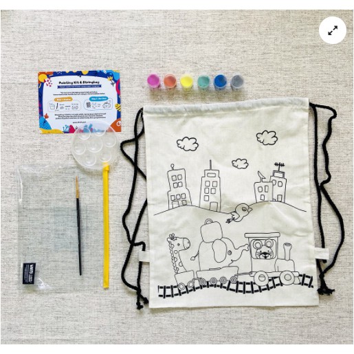 

MAINAN ANAK BELAJAR WARNA MELUKIS TAS PAINTING KIT UMUR 1 2 3 4 5 TAHUN CAT, KUAS, PALLET SERI TRAIN