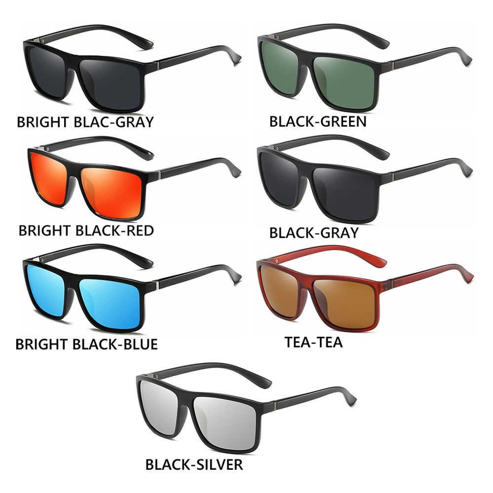 TOP Outdoor Men's Driving Sunglasses Racing UV400 Polarized Sunglasses for Men Women Fishing Eyewear Sports Vintage Square Sun Glasses