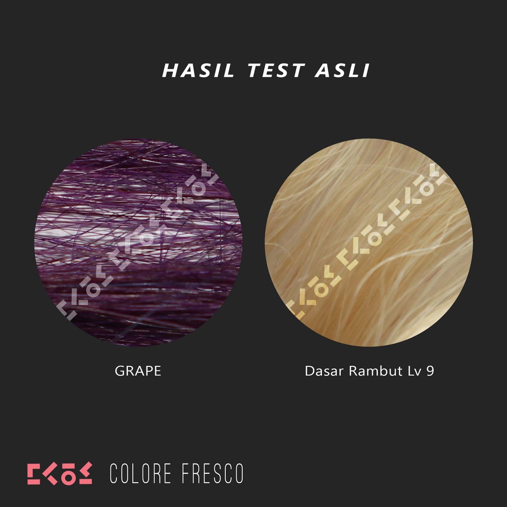 COLORE FRESCO - GRAPE color cream cat pewarna rambut ungu