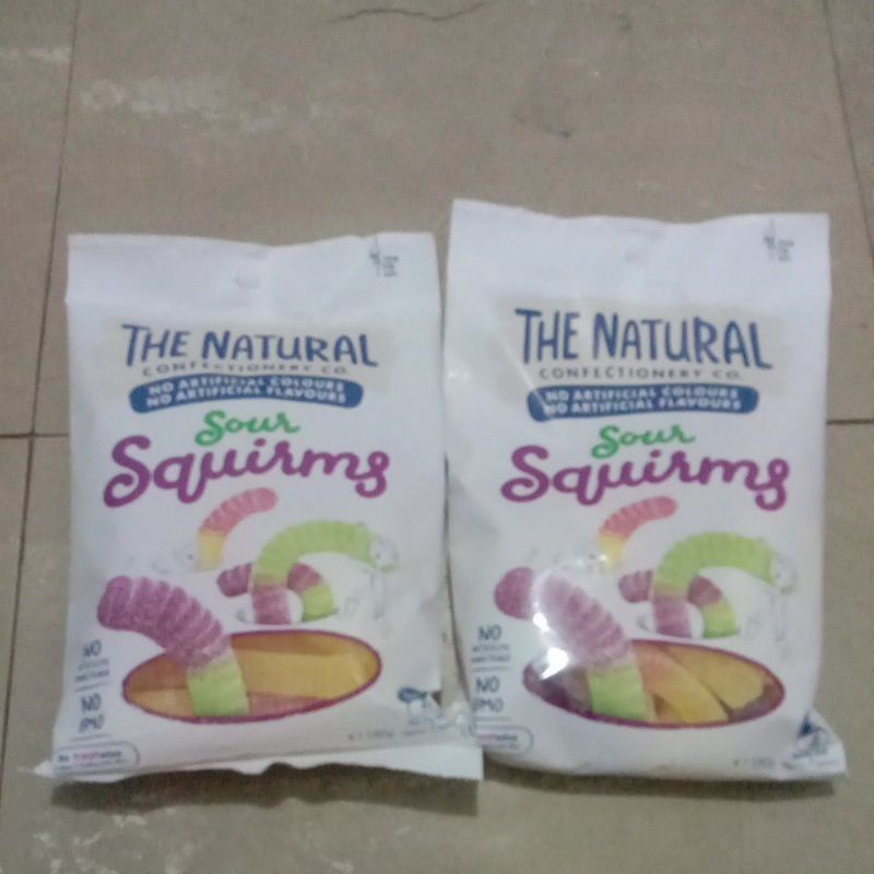 

Permen/The natural confectionary sour squirmg 180 gr