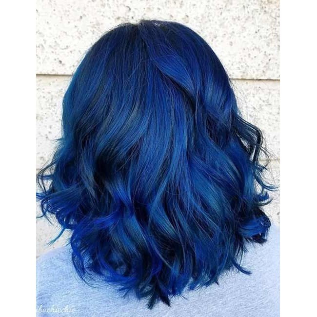 Colore Fresco - Cobalt cat rambut krim cream hair color biru neon