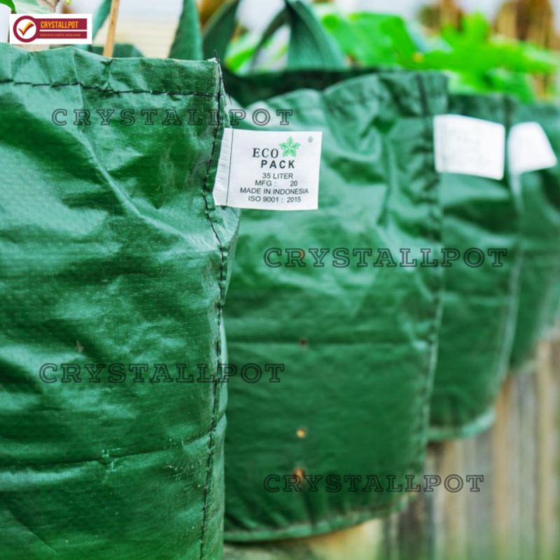 planter bag eco pack 35 liter 2 handle untuk pot tanaman - PLANTER BAG 35 LITER