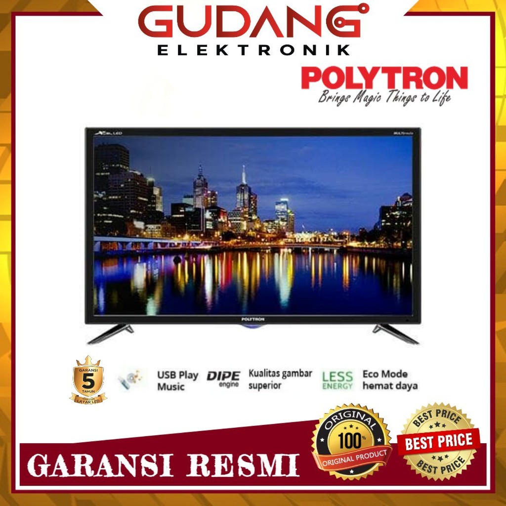 LED TV 24 INCH POLYTRON PLD24D8511 GARANSI 5 TAHUN