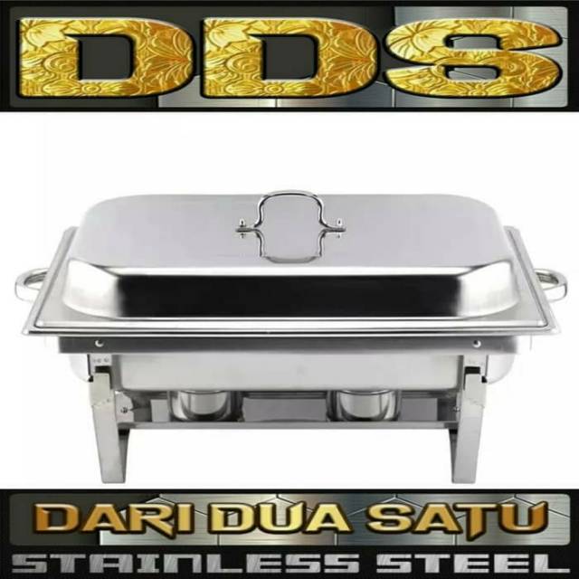 Chafing Dish Pemanas Makanan Wadah Saji l Prasmanan Segi l