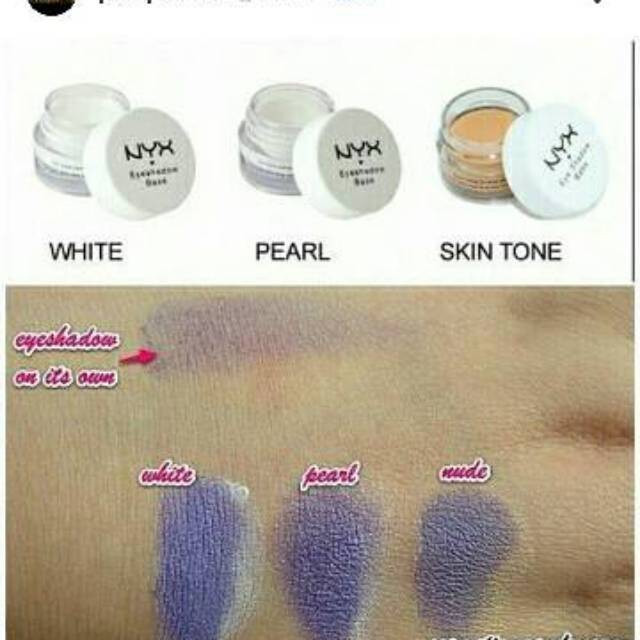 NYX BASE EYESHADOW NYX BASE MAKEUP BASE EYE SHADOW Professional Make Up Eyeshadow Base - White Pearl