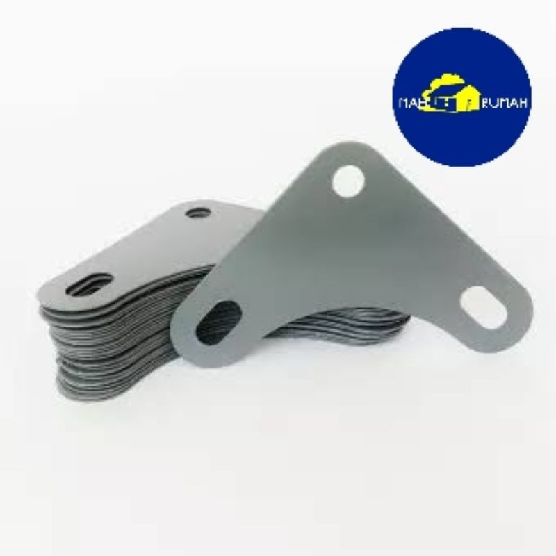 SEGITIGA PLAT SIKU LUBANG Besi Penyangga Rak Siku 3&quot; 3inch 7,5cm - VOXY  (1pcs)