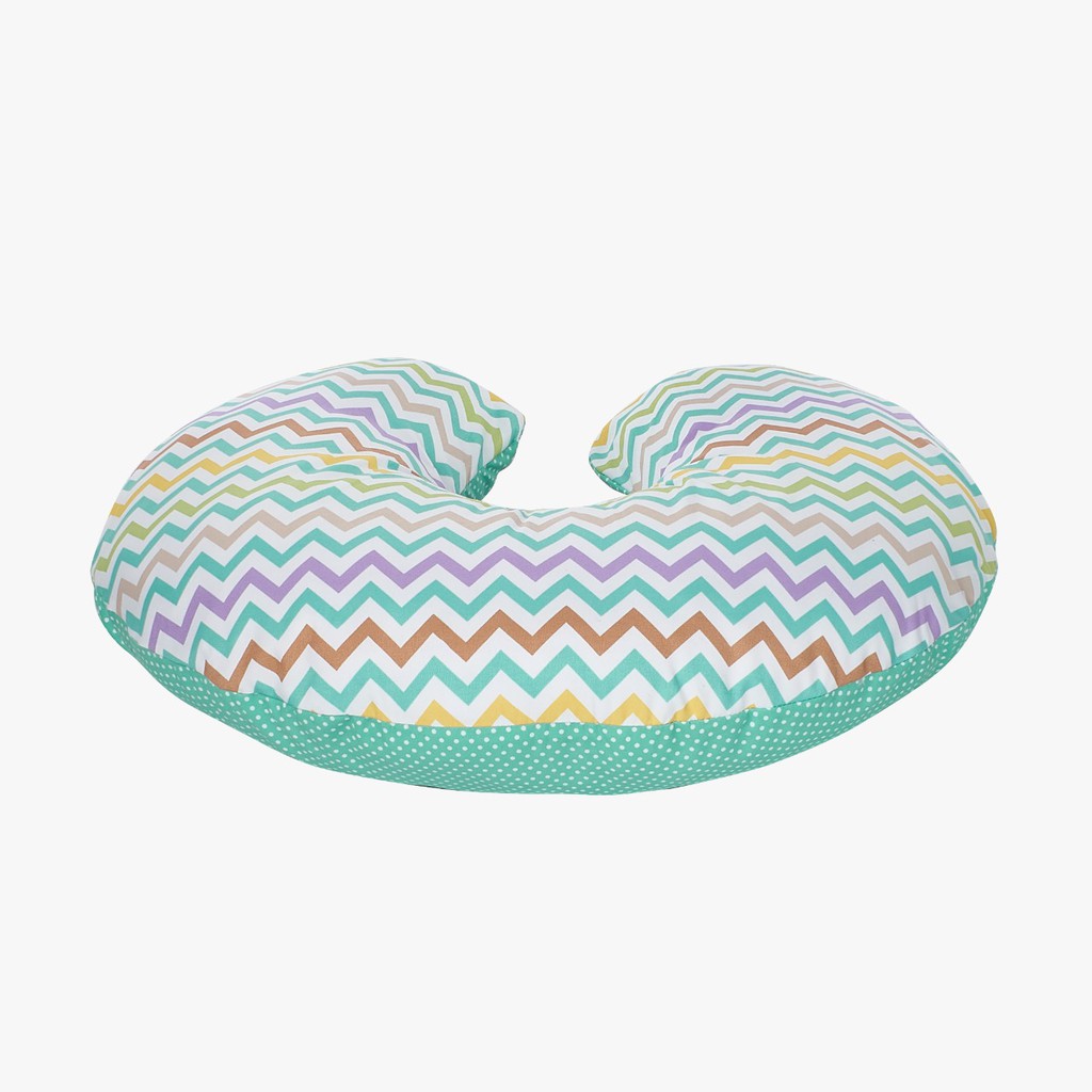 Omiland Nursing Pillow Bantal Menyusui Motif Print Rainbow Chevron +Bantal  Lengan