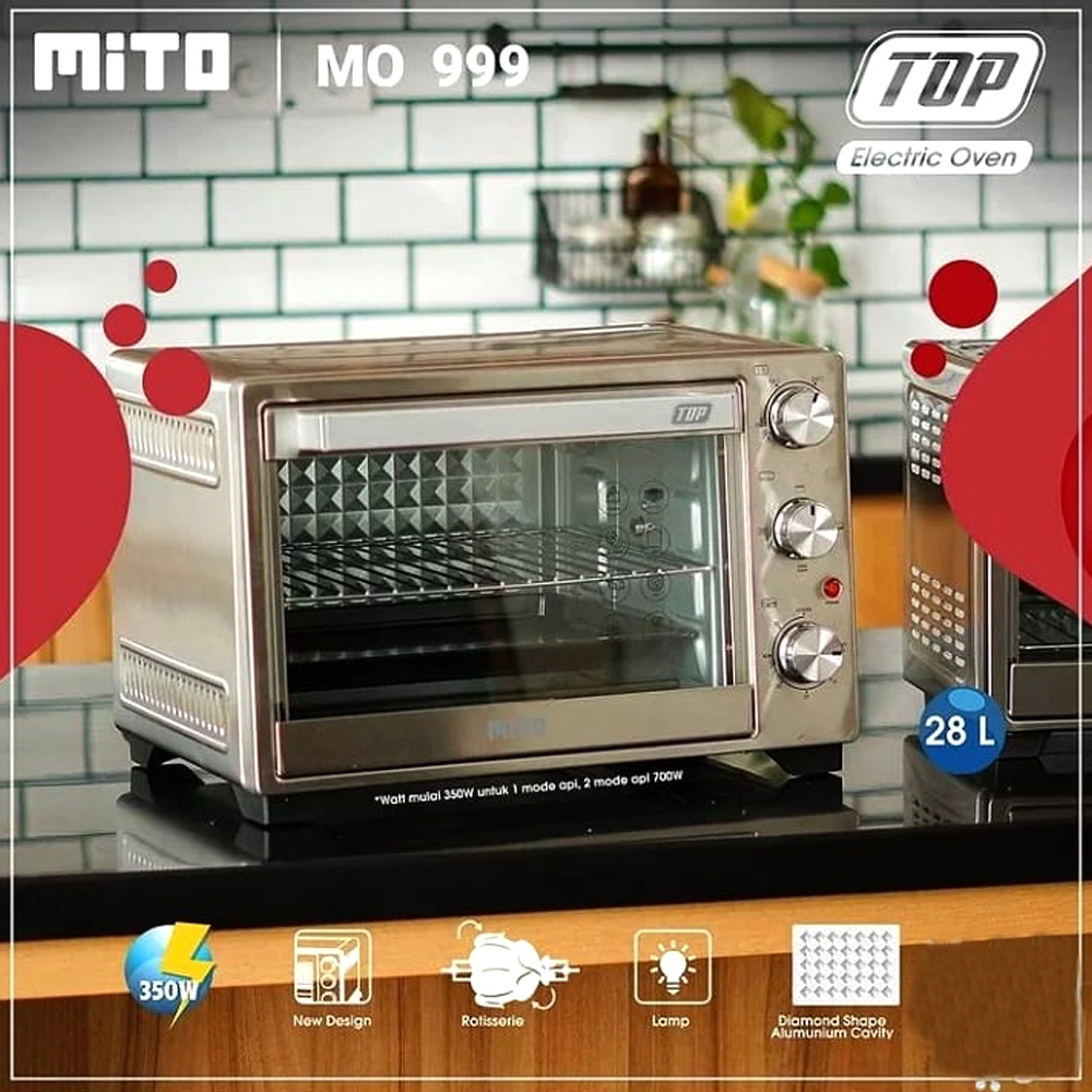 Electric Oven 28L MO-999 Mito - oven elektrik