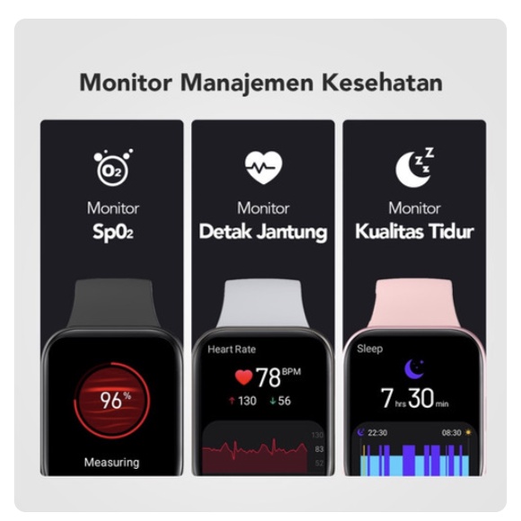 Heyplus Watch Air Smartwatch | Jam Tangan Pria Wanita Waterproof Garansi 1 Tahun